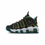 Nike Air More Uptempo PS Juodi Geodo Žali Vaikų Sportbačiai Skaidriai Žali Volt DZ2810-001 29.5