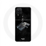 Coque pour Samsung Galaxy A12 Game of Thrones Saison 8 Le Tr&ocirc;ne de Fer La maison Stark Logo L'hiver