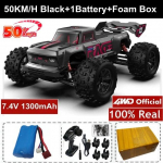 4WD RC Car 4x4 Off Road Drift lenktyniniai automobiliai 50 arba 70KM/h Super Brushless High Speed ​​Radio Vandeniui atsparus sunkvežimių nuotolinio valdymo pultelis žaislas vaikams 1 battery juoda
