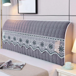 Viskas įskaičiuota Super Soft Smooth dygsniuotas galvos apdangalas Storas aksominis galvūgalio užvalkalas Vienspalvis lovos nugaros užvalkalas nuo dulkių 150CM