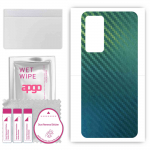 apgo Protective Skin Sticker for the back compatible with Blackview A85, Wrap Film, Foil, Vinyl - Pattern Carbon Chameleon CAKA1