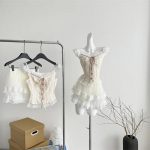 Eleganti&scaron;kas retro 2 dalių sijonų rinkinys Moteri&scaron;ki, vienodi vakarėlių rūbai Kasdieniai Y2k Crop vir&scaron;utinė palaidinė + ploni sijonai 2000-ųjų vintažiniai japoni&scaron;ki Kawaii