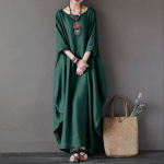 Musulmonų moterų mar&scaron;kinių suknelė ilgomis rankovėmis Abaya Kaftan laisvalaikio laisvi mai&scaron;eliai Maxi suknelė Artimųjų Rytų Ramadano chalatas plius dydis M-5XL 5XL smaragdas