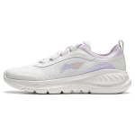 Li Ning Easy Fit Flex Soft At&scaron;okimas Sugeriantis smūgius Patvarūs Kvėpuojantys Žemi Bėgimo Bateliai Moteri&scaron;ki sportbačiai Balti Violetiniai ARSU030-4 35