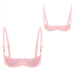 Moterų liemenėlės 1/2 puodelio Push Up Underwire, nėriniuotos liemenėlės apatiniai apatiniai naktiniai drabužiai porų žaidimams L