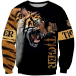Megztiniai Autumn Winter Tiger gyvūnų serijos gobtuvas apvaliu kaklu laisvalaikio vyri&scaron;kas megztinis 3D spausdintas vyri&scaron;kas gobtuvas XL