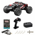 Naujas RC 4WD RTR be&scaron;epetėlis visureigis, 33 km/h greitaeigis drifto sunkvežimis Bigfoot laipiojimo žaislas vaikams suaugusiems 1 Battery raudona