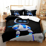 Naujas mados 3D spausdinimas ASTRO BOT patalynės komplektas Animacinių filmų trijų dalių komplektas suaugusiems vaikams miegamojo antklodės užvalkalai komplektai namų tekstilė US Twin 173x218cm