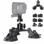 Automobilio veiksmo kameros laikiklis, tvirtinamas siurbtuku, vaizdo kameros laikiklis, priekinio stiklo kameros laikiklis, daugiafunkcis kameros stovas United States