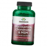 Gliukozamino Chondroitino MSM Kompleksas, Gliukozamino Chondroitino ir MSM Didžiausio Stiprumo, Swanson 120 tablečių (03280002) 120tab