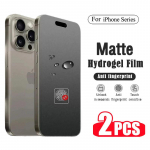 2 vnt. silikoninės matinės hidrogelio mink&scaron;tos plėvelės, skirtos &bdquo;iPhone 16 Pro Max 16e&ldquo; ekrano apsaugai, skirtos &bdquo;iPhone 15 14 13 12 11 Pro Max Plus&ldquo; plėvelei For iPhone 16 Pro Max