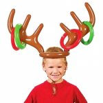 5 vnt./komplektas Pripučiama elnio rago kepurė 4 žiedai Kalėdų atostogų žaidimas