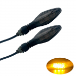 Posūkio signalas, Sertifikuotas E-ženklu, Transporto priemonės apžiūra, 2 dalių rinkinys, Universalus naudojimas, 3 LED, Didelis Model 1 / 2 juoda