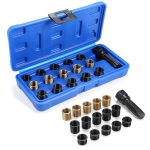 16 vnt. M14 x 1,25 mm žvakės sriegio taisymo sriegiklis, sriegio praplėtimo įdėklų rinkinys