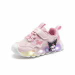 Hello Kitty ir Kuromi mergaičių sportbačiai su &scaron;viečiančiu padu - 2025 m. rudens tendencija 24 balta/violetinė