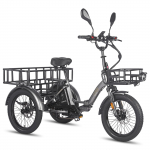 Elektrinis krovininis dviratis FAFREES F20 Mate 20 750W variklis Elektrinis dviratis Sulankstomas Didžiausias greitis 30 km/h Nuvažiuojamas atstumas 115 km Apkrova 180 kg Luxury pilka