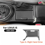 LEXUS IS 1999-2005 m. Anglies Pluo&scaron;to Automobilio Centrinės Konsolės Laikymo Dėžutės Skydelio Puodelio Laikiklio Apdailos Dangtelis Vidinis Dekoro Lipdukas A Right Hand Drive