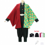 Vaikams / Suaugusiems Demon Slayer Kimetsu No Yaiba Cosplay Mergaičių ir Berniukų Kostiumai Tomioka Giyuu Cosplay Kostiumas Kimono Rinkinys Moterims Vyrams 3XL