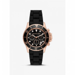 Michael Kors Didelis Everestas Rožinio aukso atspalvio ir silikoninis laikrodis MK9055 rožinio aukso spalvos