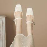 H988-30 specialaus ra&scaron;to &scaron;ilkiniai auk&scaron;takulniai moteri&scaron;ki 2025 m. pavasario naujas žodis su Mary Jane moteri&scaron;kais batais i&scaron;orėje 34