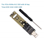 M.2 NVME SSD į USB 3.1 adapteris PCI-E į USB-A 3.0 vidinė konverterio plok&scaron;tė Naujas