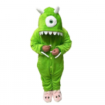 Mike Cosplay Vienetinis kostiumas Anime Žalias kostiumas Berniukui Mergaitei Pižama Helovino Kombinezonas Festivalio apranga Žieminis &scaron;iltas Flanelinis Mielas kostiumas 4T Fit 85-104cm green