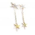 Les Tr&eacute;sors De Lily [E2234] - Boucles Plaqu&eacute; Or 'Amour de Libellules'