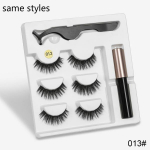 Magnetic Eyelashes 3D Mink Eyelashes Makeup Magnetic Lashes Eyeliner Pincetas rinkinys Natural False Lashes Short Faux Cils Style 13