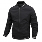 Persirengimas Plaunamas Stilingas užtrauktukas Pure Color Relaxed Fit Bomber striukė M