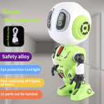 &bdquo;Robot Led Light&ldquo; i&scaron;manusis jutiklinis robotas žaislas vaikams Juokingos gimtadienio dovanos žalia