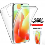 Visas korpusas, 360 laipsnių, skaidrus, skaidrus priekinis ir galinis telefono dėklo dangtelis, skirtas Redmi 12C Redmi Note 12 5G Note 12 Pro 5G POCO X5 Pro 5G/ X5 RedMi A2 balta