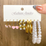 Akrilo nuleidžiamų auskarų rinkinys moterims Punk Gold Butterfly Dangle Auskarai Madingas auskarų rinkinys Papuo&scaron;alai Dovanos 1