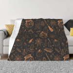 Helovino ra&scaron;tas moliūgų raganos &scaron;luotos kepurės antklodės aksomu margintos kvėpuojančios mink&scaron;tos antklodės sofos kelioniniam kilimėliui 75x100cm 30x40inch