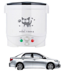 Elektrinė mini ryžių viryklė Ne&scaron;iojama multicooker automobilinė ryžių viryklė 12V 24V puodo virimo ma&scaron;inos keptuvės automobiliniam sunkvežimiui