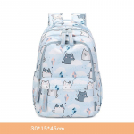 Animacinių kačių ra&scaron;to mokyklinė kuprinė jaunesnių klasių moksleiviams, moteri&scaron;ka didelės talpos preppy stiliaus kuprinė One Size