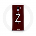 Coque pour Samsung Galaxy A6 2018 Ozark Saison 4 Logo Z Blanc Fond Rouge