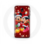 Coque pour Samsung Galaxy J5 2017 Mickey Mouse et Minnie Mouse le jour de No&euml;l