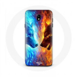 Dėklas Samsung Galaxy S4 Ledo ir ugnies vilkas