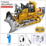 1:20 RC ekskavatorius savivartis automobilis 2,4 G nuotolinio valdymo inžinerijos transporto priemonės vik&scaron;rinis sunkvežimis Buldozeris žaislai berniukams vaikams Kalėdinės dovanos Bulldozer oranžinė