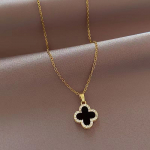 Auk&scaron;tos kokybės keturlapių dobilų karoliai, prabangūs, titano plieno grandinės, moteri&scaron;ki karoliai, papuo&scaron;alai 1