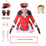 Klee Cosplay Vaikų kostiumas Anime žaidimas Cosplay Vaikams Mergaičių Suknelė Kuprinė Perukas Helovino vakarėlis Didelio dydžio drabužis L-(Costume+Wig)