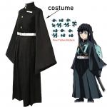 Tokitou Muichirou Cosplay kostiumas Anime Demon Slayer Cosplay Kimetsu No Yaiba Kisatsutai Uniformas Perukas Helovino drabužiai 120cm