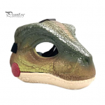 Elektriniai dinozaurų galvos apdangalai su garsiai judančia burna &scaron;aukiančia dino galva Helovino kostiumų vakarėliui Cosplay Velociraptor galvos apdangalo vakarėlio reikmenys D