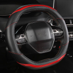 PU odos automobilio vairo apdangalas Peugeot 3008 4008 5008, vairo apvyniojimas, automobilio aksesuarai raudona