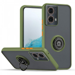 &bdquo;Armor Matte&ldquo; dėklas, skirtas &bdquo;Motorola Moto G35 G55 G75 G85 5G G05 G15 G04 G04S G24 G34&ldquo; dangteliui, stovui ir smūgiams atspariam &bdquo;Coffee Fundas&ldquo; Moto G54 5G žalia
