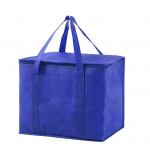 Large Capacity Thermal Insulation Lunch Bento Bag Aluminum Foil Fresh-keeping Cooler Tote Travel Outdoor Bag Take-out Groceries Handbag M raudona