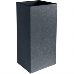 Pot de fleurs Carr&eacute; Haut 40 cm - EDA - Graphit - 31 L - 39,5 x 39,5 x H. 80 cm - Gris Anthracite pilka