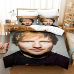 Ed Sheeran Patalynės Komplektas Viengulis Twin Pilnas Karalienės Karaliaus Dydžio Lovos Komplektas Suaugusiųjų Vaikų Miegamojo Antklodžių Užvalkalų Rinkiniai 3D Spausdinimas Madingas Camas EU Single(135*200cm)3pcs beige