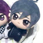 Danganronpa Kokichi Oma Saihara Shuichi 10cm Mink&scaron;tas Kawayi Raktų pakabukas Pliu&scaron;inė lėlė Pripildytas žaislas Pakabukas Pliu&scaron;inis Anime Dovana One Size gray