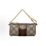 Gucci Ophidia Seno Gėlių Logotipo Dryžuota Juosta Grandinėlė Drobės Odos Mozaika Rankinė Pirkinių Krep&scaron;ys Mai&scaron;elis Įprastas Moteri&scaron;kas Ebonas Basic+Dust Bag juodmedis